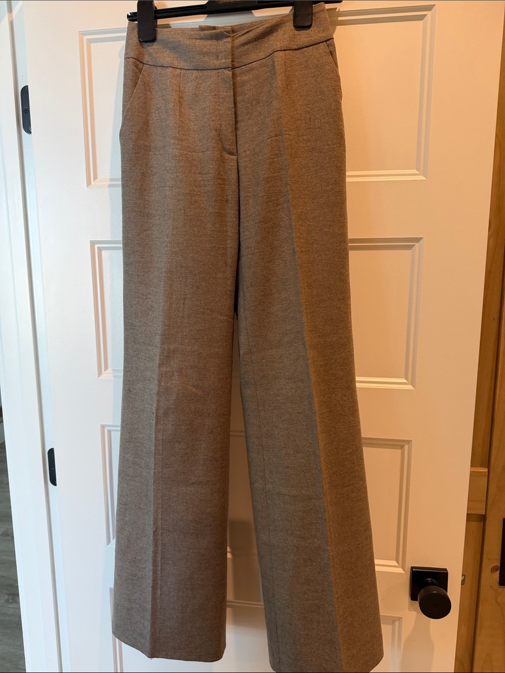 Escada Taupe Wool Blend Skirt with Black Label